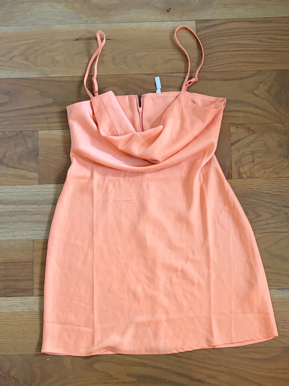 Urban Outfitters Peach Cowl Neck Slip Dress